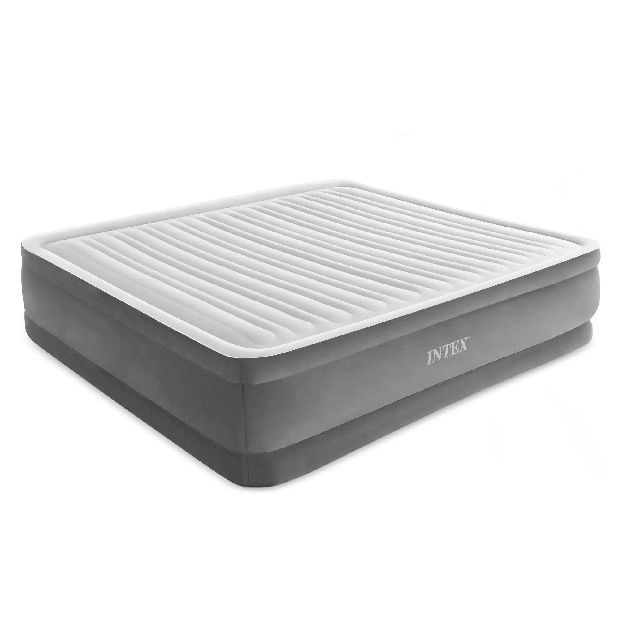 Intex 18" Inflatable Elevated Premium Comfort Airbed with Built-In Pump, King Intex 18" Inflatable Elevated Premium Comfort Airbed with Built-In Pump, King