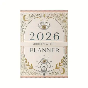 2026 Modern Witch Planner Book, Witch Diary, Magic Page Log, Tarot Card Journal, Includes Moon Manifesting Guide