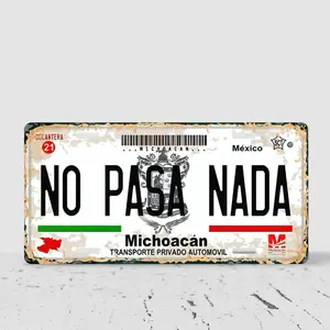 No Pasa Nada Mexico States License Car Plate Decoration - Perfect for Your Vehicle