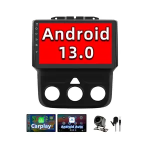 Binize Android 13 Car Stereo Compatible with Dodge Ram 1500/2500/3500 Radio 2013 2014 2015 2016 2017 2018, 9" Navigation GPS Touch Screen Radio Head Unit with Wireless CarPlay/Android Auto(Manual AC)