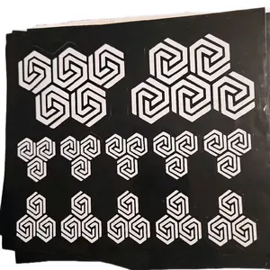 Geometrical design stencil templet sticker