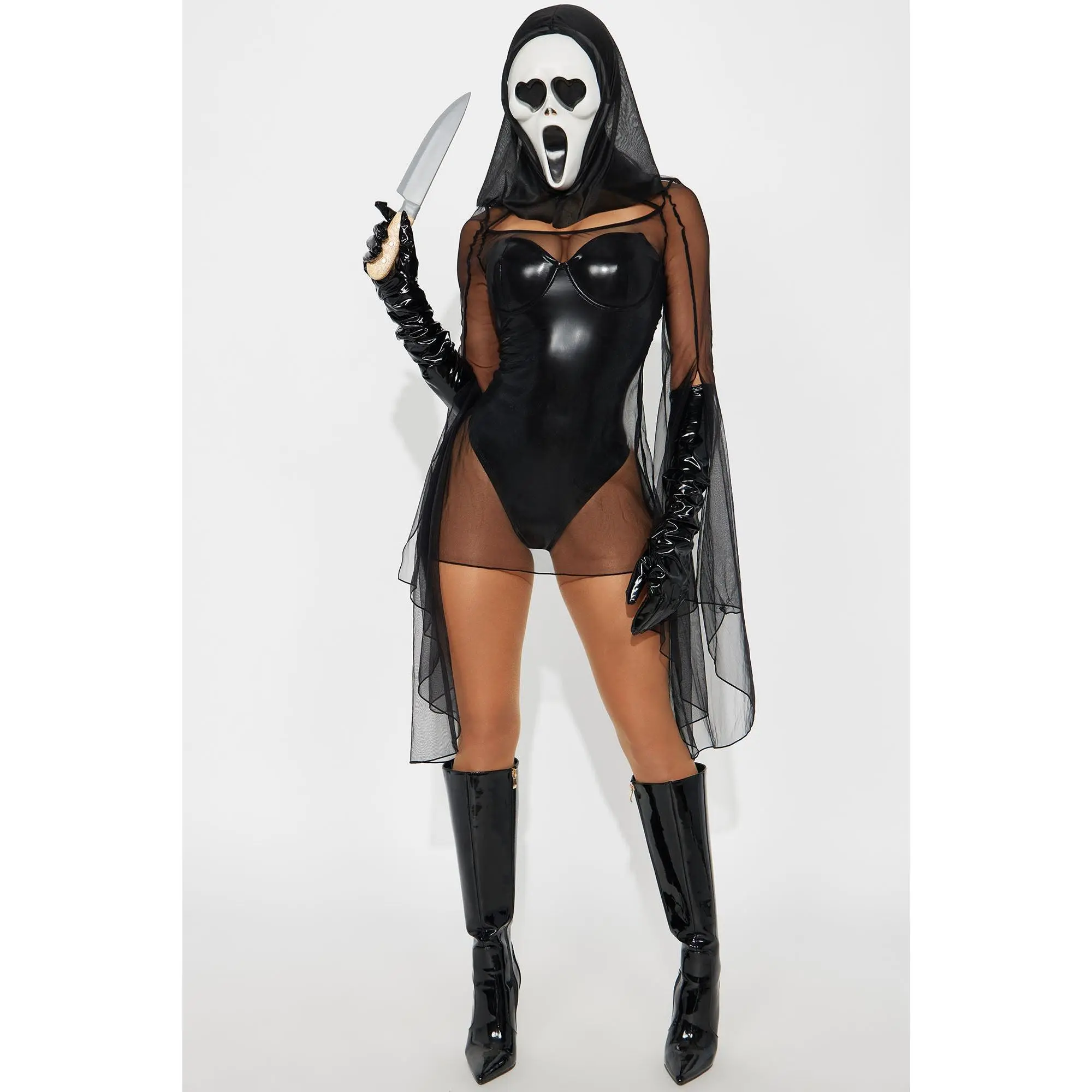 I'll Make You Scream 5 Piece Costume Set - Black