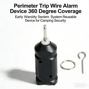 Perimeter Trip Wire Alarm Device 360 Degree Coverage Early Warning Security System Reusable Device for Camping Security