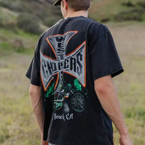 WEST COAST CHOPPERS Orange Hue Mens Boxy Tee
