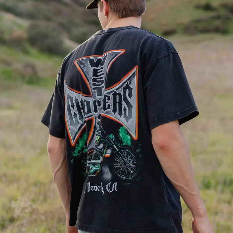 WEST COAST CHOPPERS Orange Hue Mens Boxy Tee