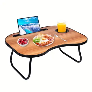 Bedside Breakfast Tray Laptop Bedside Table Bedside Eating and Tray of Notebook Computer Laptop and Writing Bedside Table Bedside Table Tray Bed Breakfast Tray with Legs Adult Leg Tray Laptop Table Stand with Cup Holder Bedside TV Tray