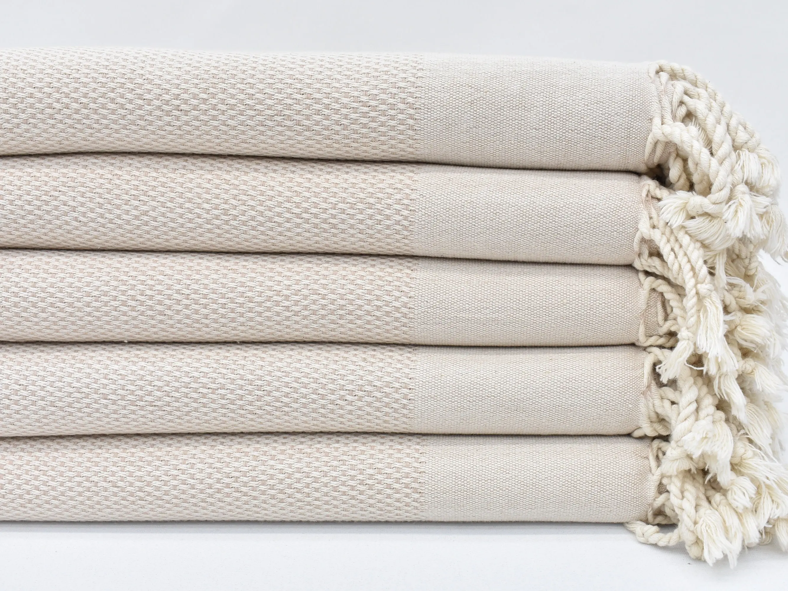 Turkish Beach Towel 66x36, Beige Cotton Peshtemal , Quick Dry Bath Towel, Pool, Travel, Decorative Towel