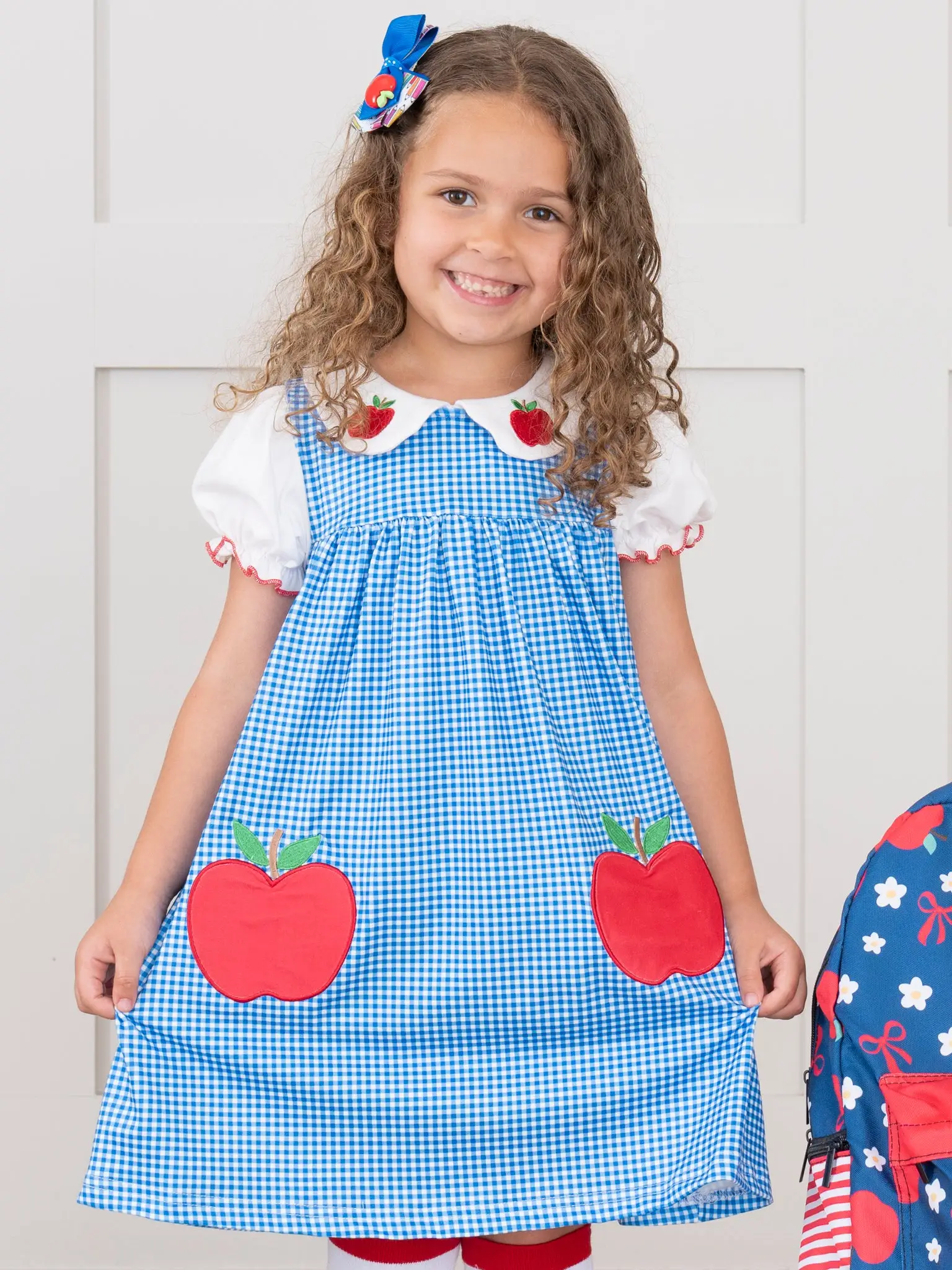 A for Apple Embroidered Dress
