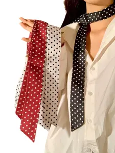 Elegant Polka Dot Scarf Headband, Scarf Head Wrap, Casual Style for Daily Life and Vacation, Luxurious Feel, Versatile Usage, All Seasons Accessory