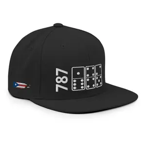 787 PR Area Code Dominoes Custom Snapback Hat