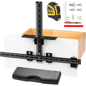 Cabinet Hardware Jig, Precision   Alloy Accurate  Installation Cabinet Hardware Pull Template Tool Set Cabinet Door Handle Jig for Handles and Pulls  Door Drawer/Cabinets