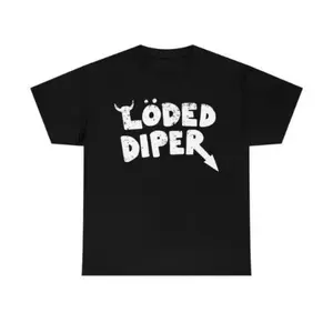 Loded Diaper Unisex Heavy Cotton T-shirt Menswear Top Vintage Distressed