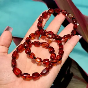 Natural Baltic Amber Nugget Beaded Bracelet - Authentic Amber Beads for Elegant Everyday Wear