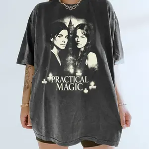 Vintage Practical Magic Graphic T-Shirt, Retro Witchy Tee, Gift for Halloween, Witchcraft Shirt, Witch Gift, gift for fans, crewneck menswear