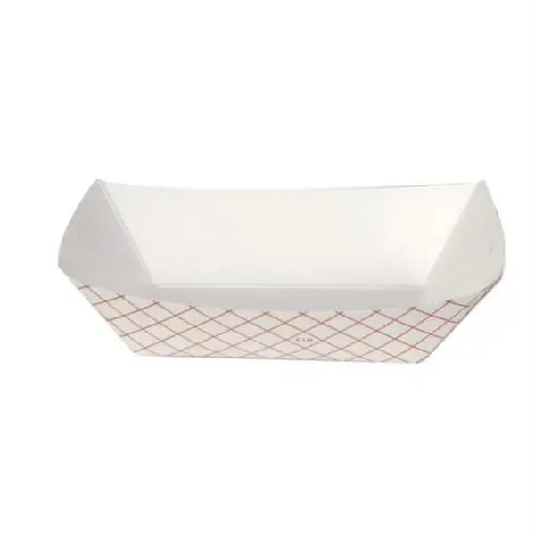 200pcs - (2 Lb) Paper Food Tray Boat Disposable Serving Trays for Food, Condiment, Snack