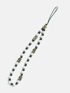 Michigan State University Beaded Phone Charm - Michigan State University