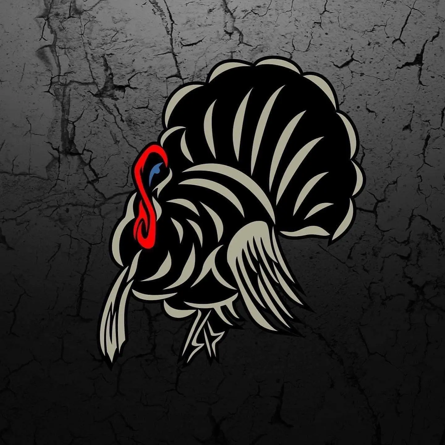 AFWoutdoors Turkey Sticker - Black Decorative Sticker for Home Decor and Ornaments