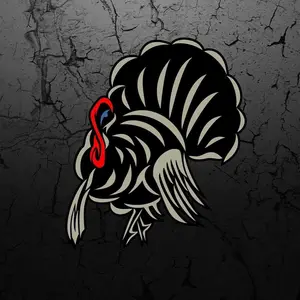 AFWoutdoors Turkey Sticker - Black Decorative Sticker for Home Decor and Ornaments