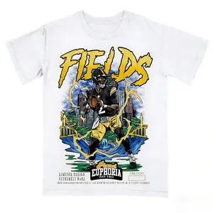 Justin Fields Planet Euphoria Shirt Vintage 90s Football Graphic Tee for Men Women Fans Y2k Streetwear
