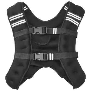 Weighted Vest, 12 lbs Weight Vest with Reflective Stripe, Adjustable Buckle Body Weight Vest for Men Women, Workout Equipment for Strength Training, Running, Jogging, Walkings