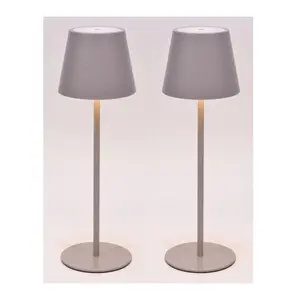 SecureBrite Set of 2 Rechargeable Indoor/Outdoor 14" Touch Lamp