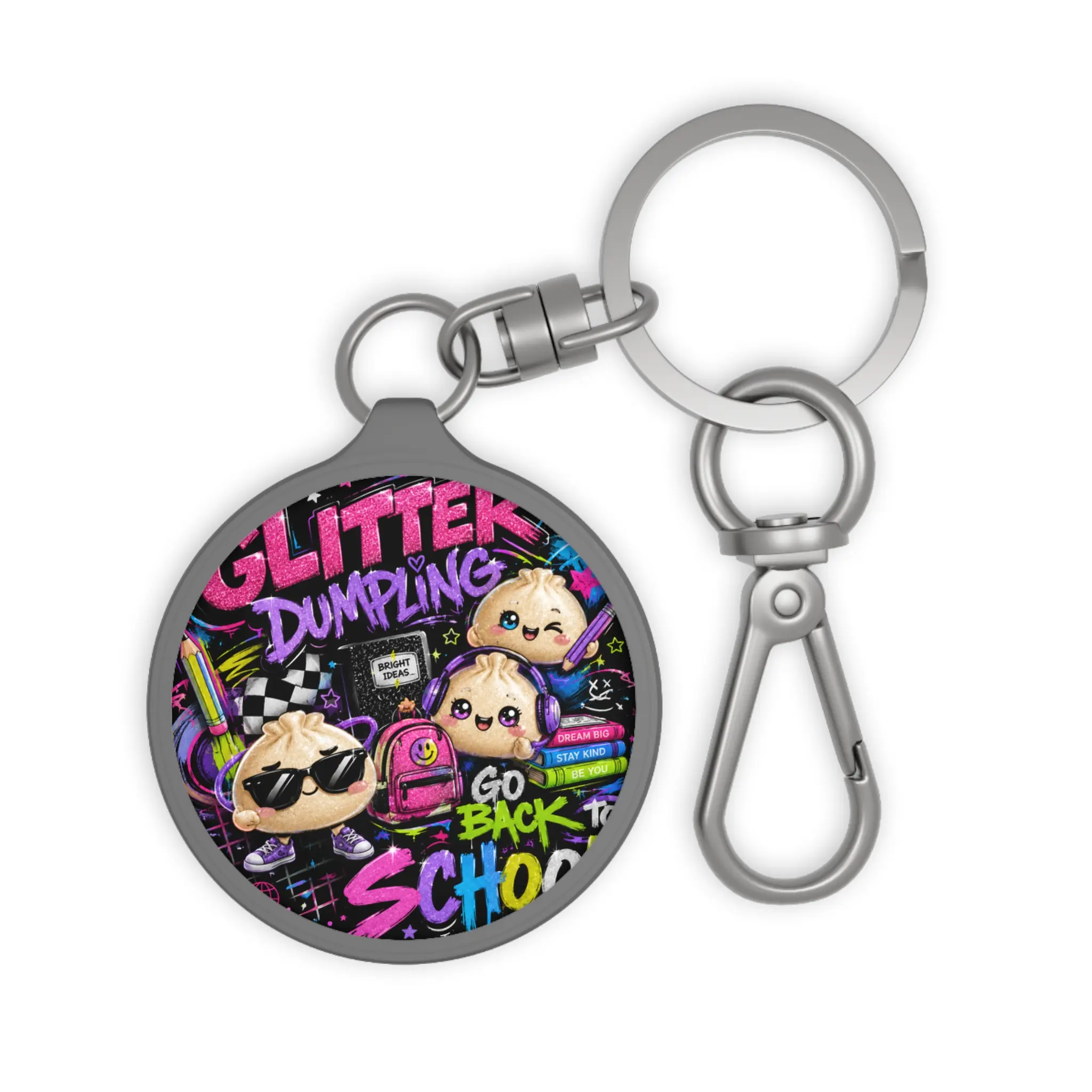 "Glitter Dumpling Club" Back to School Keyring