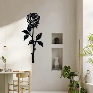 1 piece, creative rose iron craft wall decoration, door decoration, wall-mounted art, hanging room decor, wall art, Modern Home Decor