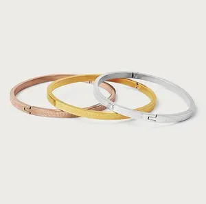 Geometric Hinged Bangle Set