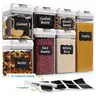 Airtight Food Storage Containers With Lids all 14 PCS, 7 PCS BPA Free Kitchen Plastic Storage Containers for Dry Food,Flour and Sugar, for Pantry Organization and Storage Coffee,Leakproof,Reusable Set Utensils
