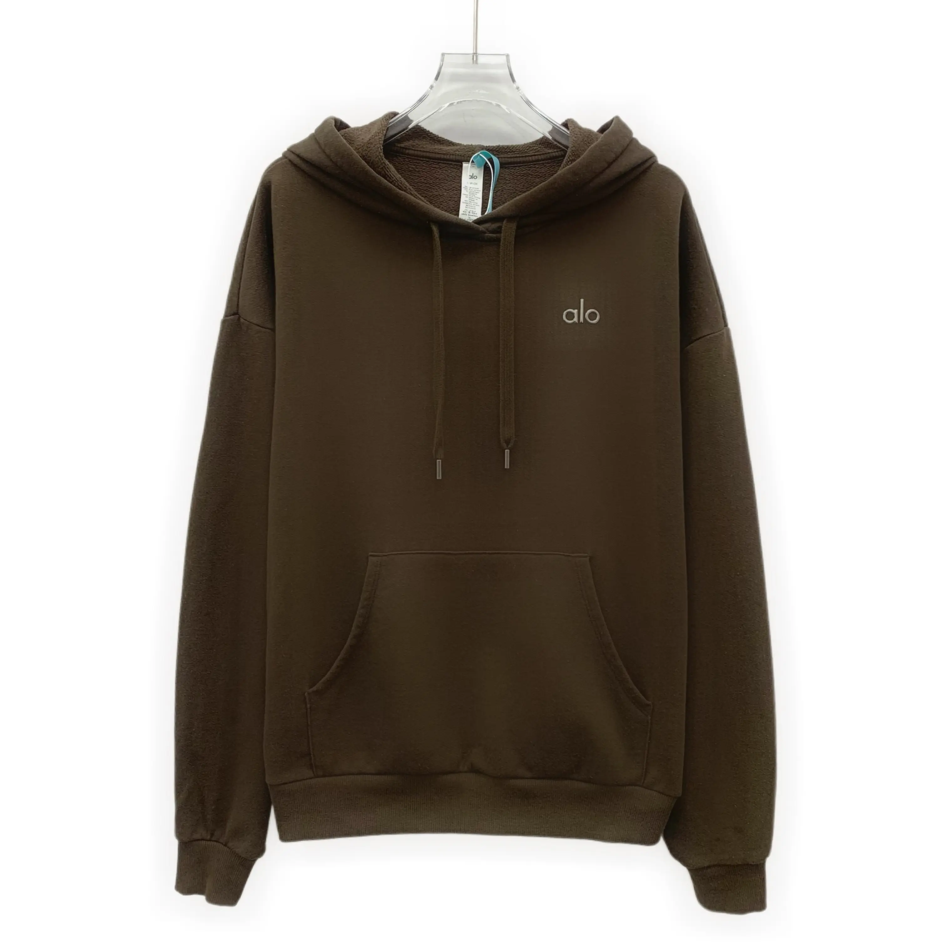 CALUXA- Alo Yoga Accolade Brown Logo Hoodie Size S