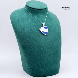 MINARA 950 Silver MAPA NICARAGUA Pendant