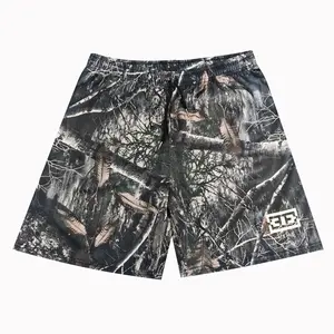 EE American Casual Fashion Shorts Men's Loose Comfortable Mesh Breathable Sports Fitness Shorts for Beach and Street Style Athletic Workout Tropical Sportswear gymshorts bikershorts basketball shorts