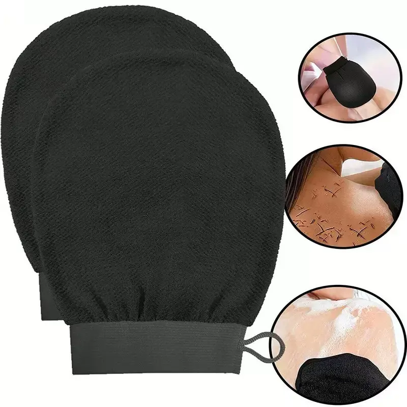 2 Pcs Deep Exfoliating Gloves, Korean Dead Skin Remover, Smooth & Glossy Skin, Gentle & Effective, 100% Viscose Fiber, Exfoliation Cleaning Gloves, Body Scrubber, Body Care Tool, Exfoliating Bath Tool
