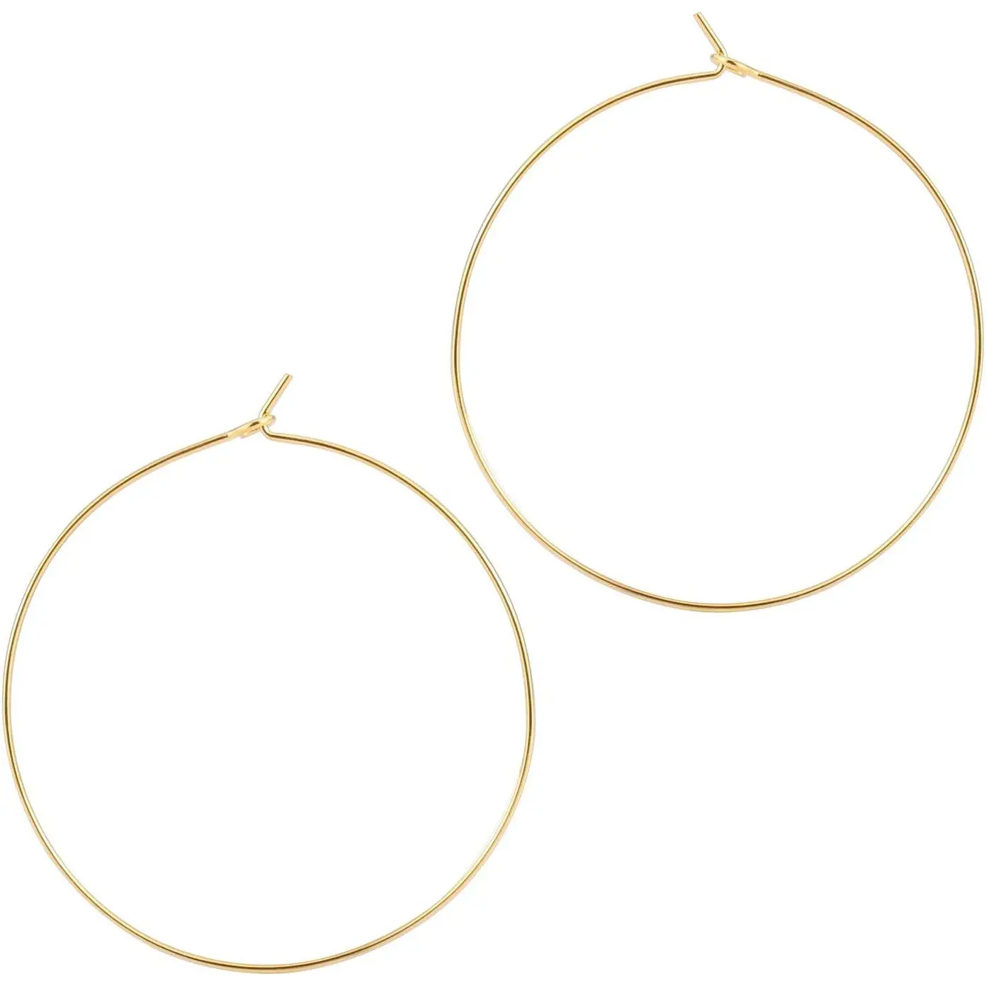 Thin Gold Hoop Earrings for Women -  Lightweight Gold Hoop Earrings Dainty - Large