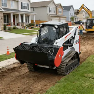 LANDY Skid Steer Concrete Mixer - 330Lt Volume Concrete Mixer Bucket Attachment,Cement Mixer for Skid Steer