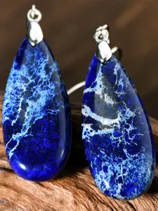 Natural Imperial Stone Earrings, Statement Earrings, Elegant Women's Accessories for Any Occasion, Unique Water Drop Design, Dangling Earrings, Vintage Autumn Winter Gift