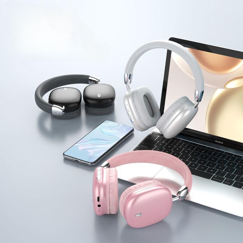 2026 Gift New Wireless Headset, Hifi Clear Call, Comfortable FitWith Head, Foldable, Rotatable, Stretchable.Compatiblewith Mobile Phones, Computers, MP3 and Other DevicesWireless Headphones (Pink) AudioAdjustable  Low Latency