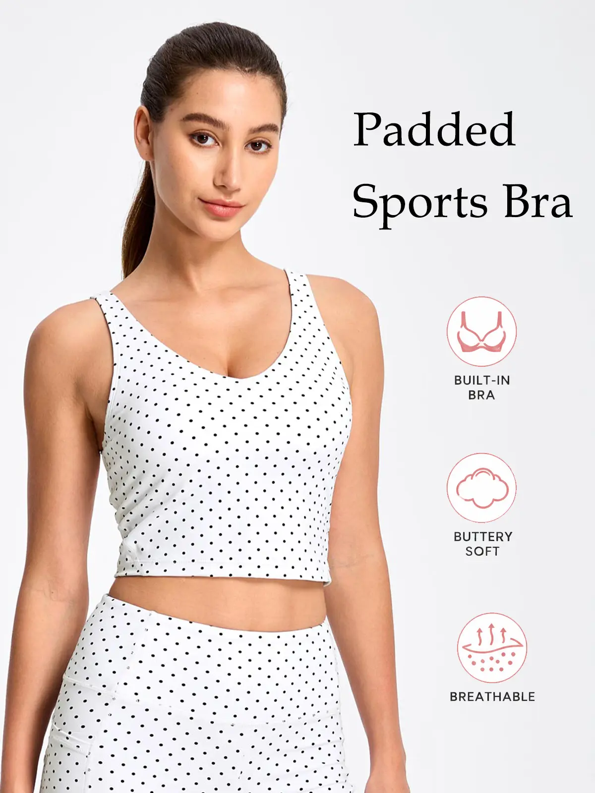 THE GYM PEOPLE Sports Bra for Women Longline Padded Bra Yoga Crop Tank Tops Fitness Workout Running Top