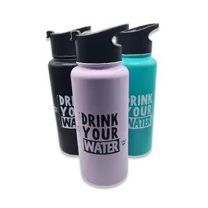 “Drink Your Water” Water Bottle #ResponsePrompt - BCBA Gift - Behavior Analyst - RBT - ABA Therapy - Stainless Steel