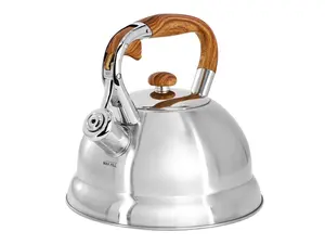 Mr. Coffee Woodmont 2 Quart Stainless Steel Stovetop Whistling Tea Kettle in Silver