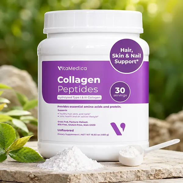 Collagen Peptides Powder for Women & Men - Hydrolyzed Types I & III Grass Fed Pasture Raised Collagen - Supports Healthy Hair Skin Nails Bones & Joints - Zero Sugar Protein Supplement - 30 Servings - 16.93 oz