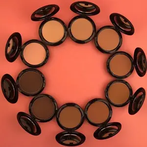 Professional Makeup Compact Matte  Powder Foundation Flawless Full Coverage Lightweight Mirror Cosmetic