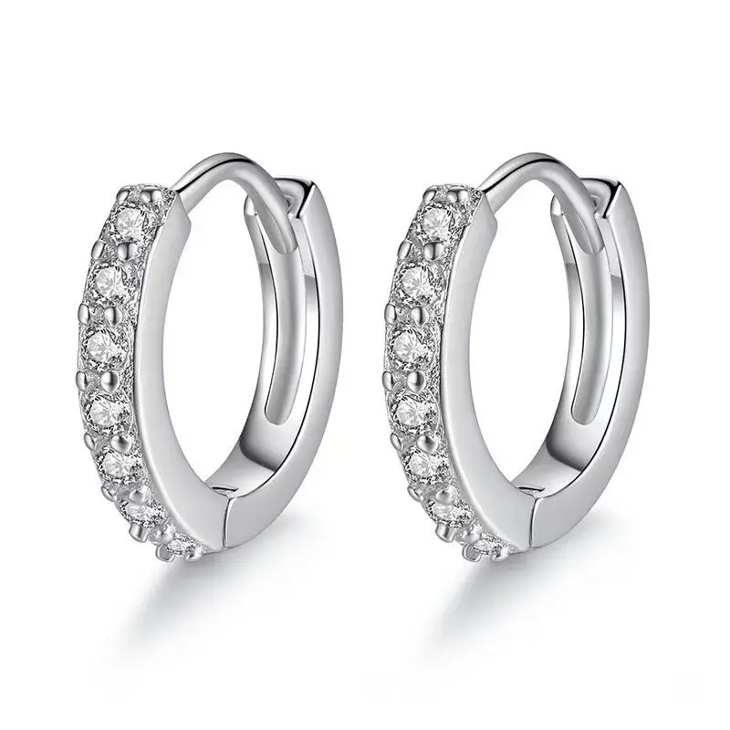 Small Hoop  for Women Men, 6mm 8mm 10mm Cubic Zirconia Huggie , Hypoallergenic Cartilage  for Sensitive Ears earrings summerwins
