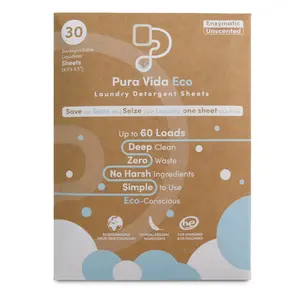 Pura Vida Eco Laundry Detergent Sheets - Unscented