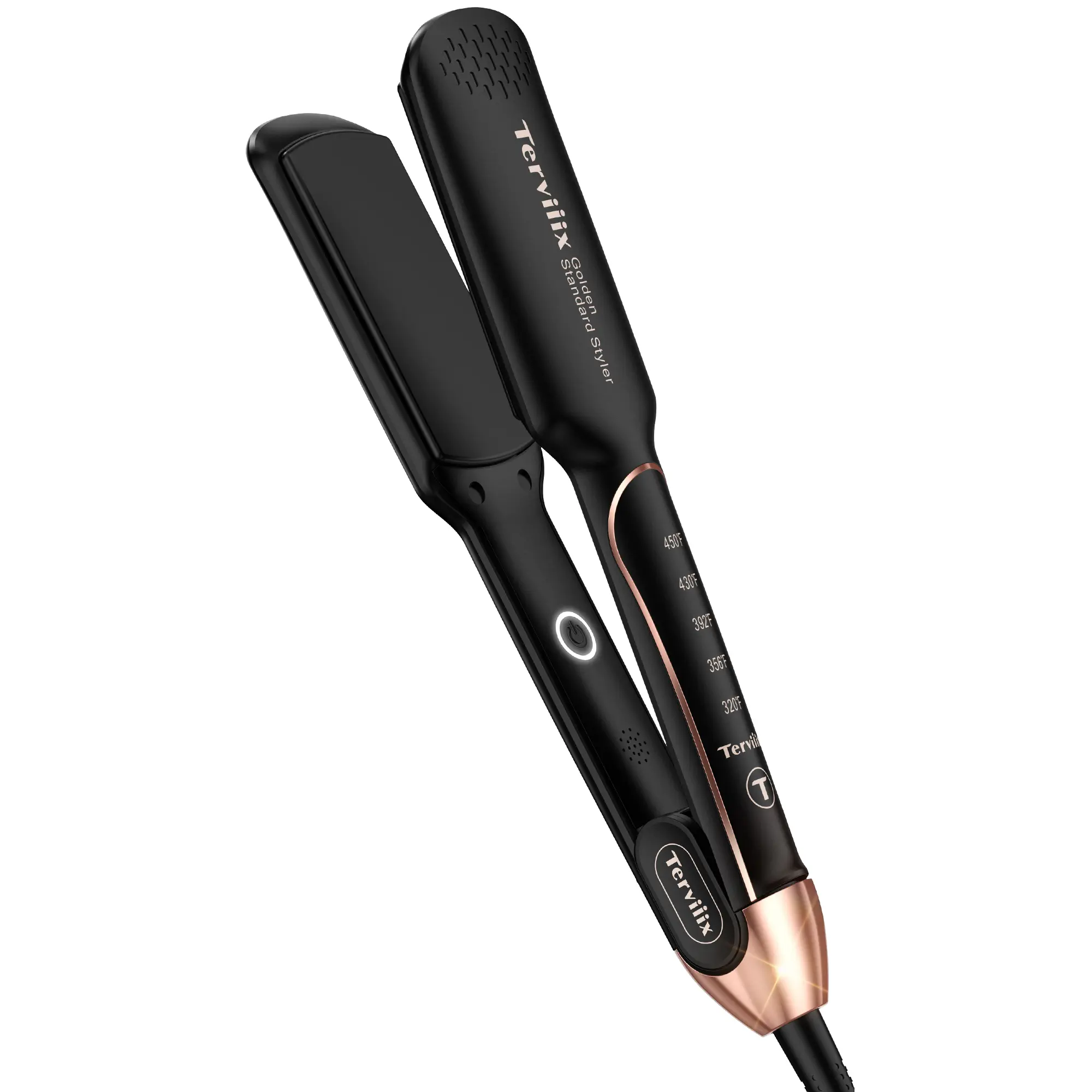 Terviiix Ceramic 1.75-inch Wide Flat Iron, Adjustable Temperature Terviiix Ceramic 1.75-inch Wide Flat Iron, Adjustable Temperature