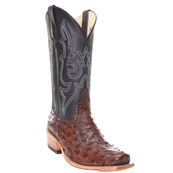 Horse Power Men's Kango Tobacco Full Quill  Black Boots HP9505