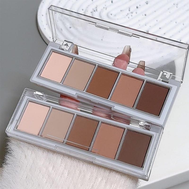 Matte Nude Eyeshadow Makeup Palette, Nude Pink Brown Taupe Neutral Matte Smokey Cream Mini Eye Shadow Palette Makeup for Older Women Blue Green Eyes, Contour Make up Palettes sombras de ojos