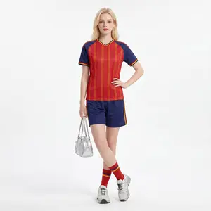 Soccer Uniform Set Including Jersey, Shorts & Matching Socks, Stretchy Quick Dry Breathable Short Sleeve Sport Outfit, Assorted Colors Varsity Activewear, Comfort Football Wear for Sports Activity & Daily Casual Use, Ideal Nice Father's Day Gift