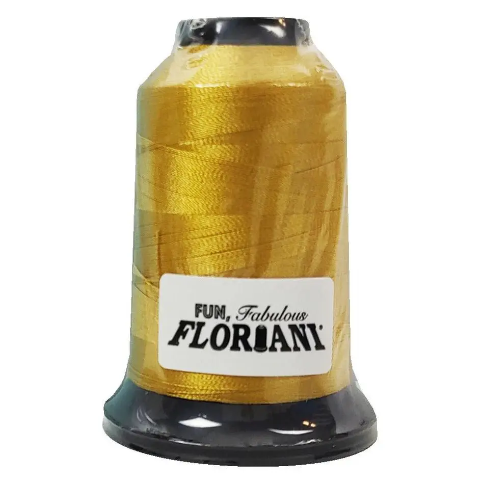 Floriani 40 Wt Polyester Embroidery Thread - PF0561 Old Ivory, 1000M/1100Yds, Smooth Run, Ideal for Lettering, Subtle Monograms, Soft Vintage Palettes Projects