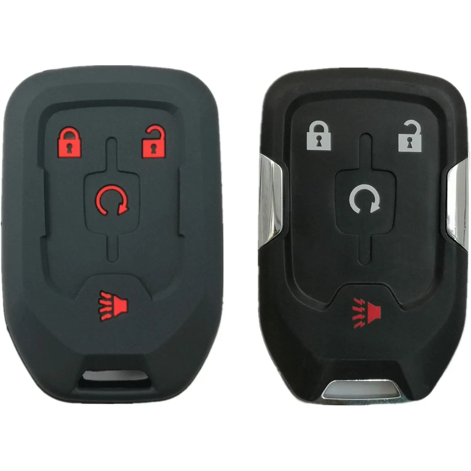 Keyless Entry Remote Key Fob Shell and Silicone Cover Compatible with for 2017 2018 2019 2020 20212022   GMC Terrain HYQ1EA HYQ1AA 13584512